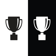 Trophy icon vector logo design illustration