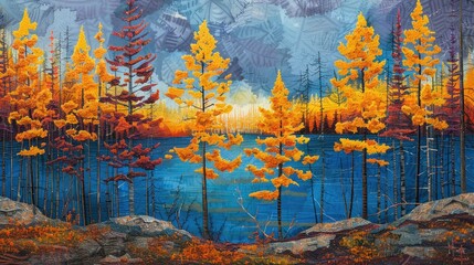 Stunning Canadian larches during autumn