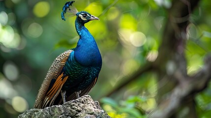 proud peacock, pavo real