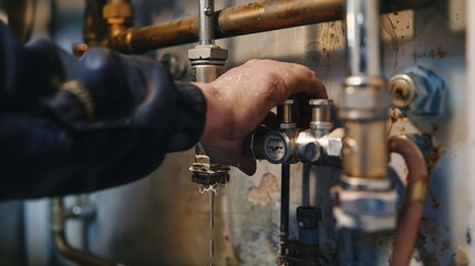 Plumber hand hold the heating element after longterm use covered with deposits from hard water Replacing a heating element damaged by scale and limescale : Generative AI