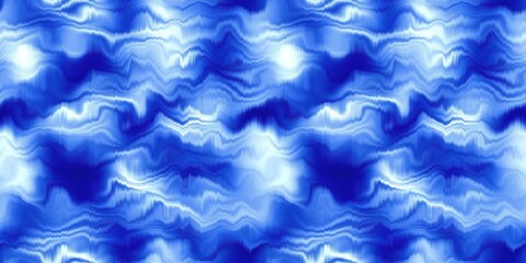 Water blur degrade alcohol ink border background. Seamless liquid flow stripe effect. Distorted tie dye wash variegated fluid blend. Repeat ombre pattern for sea, ocean, nautical maritime backdrop