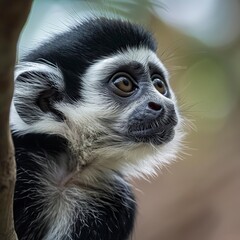 Obraz premium Small Black and White Monkey