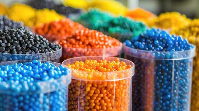 Plastic bead with master batch and polymer resin for injection molding process