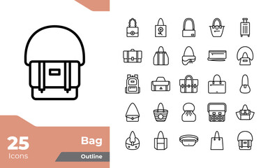 Bag Outline Icons
