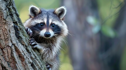 Fototapeta premium Raccoon in nature