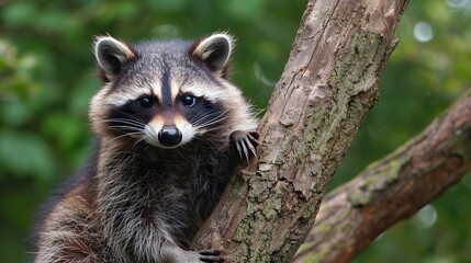 Raccoon in nature