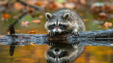 Raccoon in nature