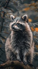 Fototapeta premium Raccoon in nature