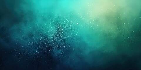Obraz premium Abstract Blue and Green Gradient with White Speckles