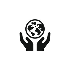Save the planet icon vector. EPS 10 editable vector