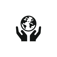 Save the planet icon vector. EPS 10 editable vector