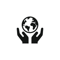 Save the planet icon vector. EPS 10 editable vector