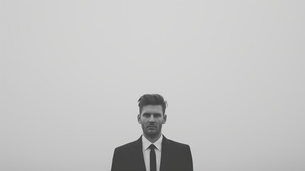 businessman looking up