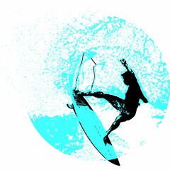 surfista, tabla de surf, vector, surf, ola, surfer, grafico, mar, deporte