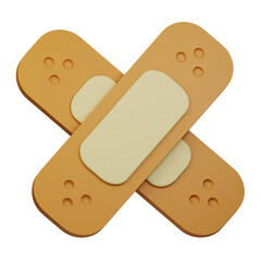 bandage 3d icon isolated on the transparent background