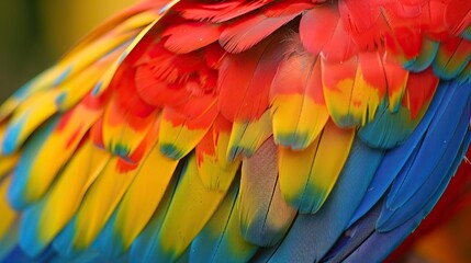 Fototapeta premium macaw feathers, Plumas de guacamayo 