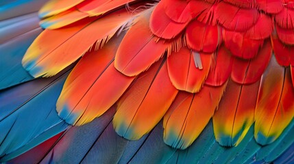 Obraz premium macaw feathers, Plumas de guacamayo 