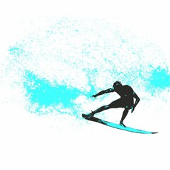 surfista, tabla de surf, vector, surf, ola, surfer, grafico, mar, deporte