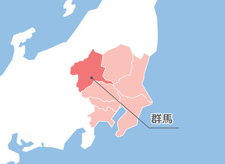 Naklejka premium 群馬県 群馬 土地