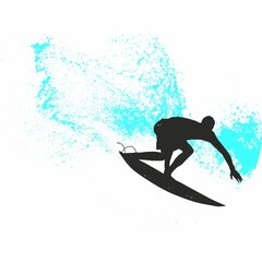 surfista, tabla de surf, vector, surf, ola, surfer, grafico, mar, deporte