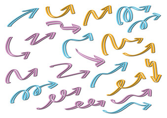 Hand Drawn Arrow Doodle Design Elements