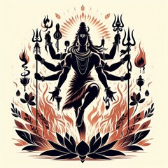 Maha Shivratri ,Lord Shiva, Mahadev doing meditating, 