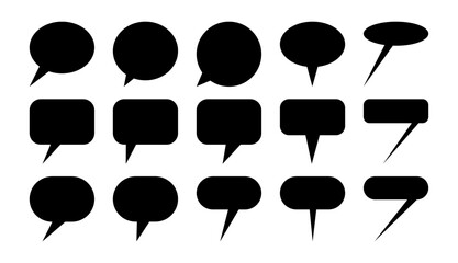 Bundle of black shadow callout shapes