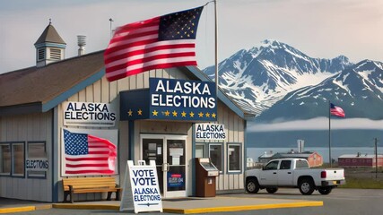Alaska Election Day in a Mountainous Setting