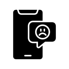 sad phone emoticon icon vector design illustration template