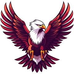 Fototapeta premium An eagle in flight Logo for mockup, esport logo