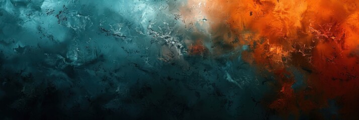 Fototapeta premium Abstract Teal and Orange Swirls