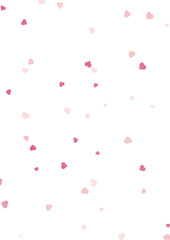 カラフルなハートの水彩風イラスト