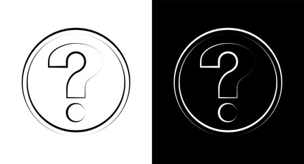 Question Mark symbol icon for web, ui, mobile apps. Question Mark icon sign symbol.