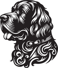 Artistic Dog Silhouette Vector Design