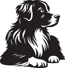 Elegant Dog Silhouette Vector Graphic