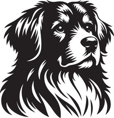 Detailed Dog Silhouette Vector Design