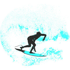 surfista, tabla de surf, vector, surf, ola, surfer, grafico, mar,  deporte