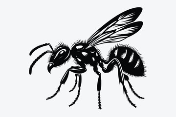 Modern Bee Silhouette Vector Design