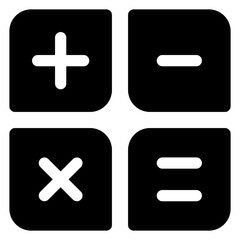 Obraz premium calculator glyph icon isolated on white background