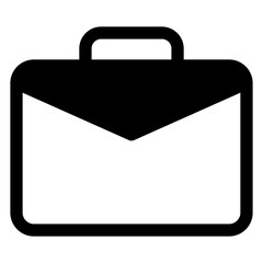 briefcase glyph icon isolated on white background