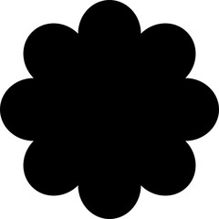 The shape of the flower is dark.