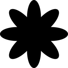 The shape of the flower is dark.