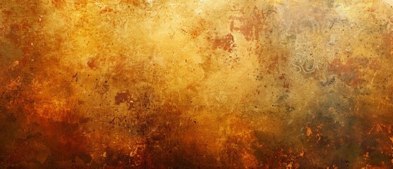 Obraz premium Autumn Background Orange Yellow Grunge Frame Vignette Gold Ombre Old Texture Abstract Marble Burnt Paper Cement Concrete Stucco