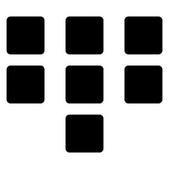 dial pad glyph  icon isolated on white background