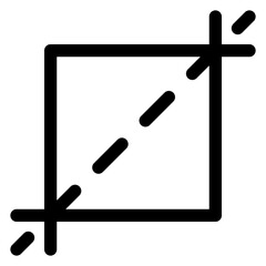 crop glyph  icon isolated on white background