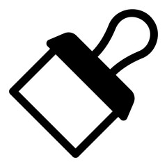 brush glyph  icon isolated on white background