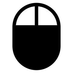 mouse glyph  icon isolated on white background