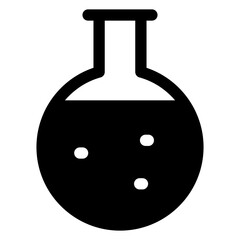 flask glyph  icon isolated on white background