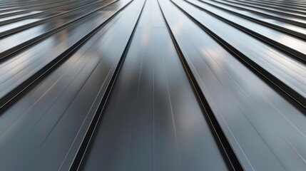 Obraz premium A close up of a roof with a silver color