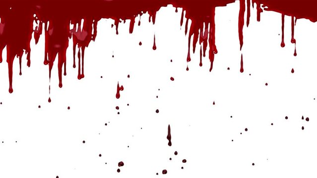 Blood dripping from Grunge Texture White Background